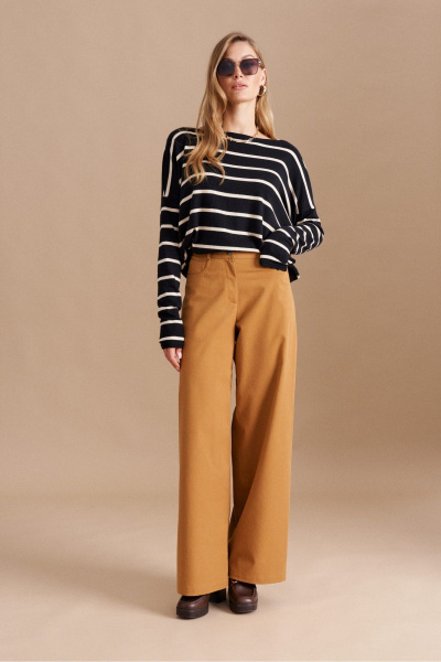 Джемпер ELLETTO 3747 черно-бежевый - фото 9