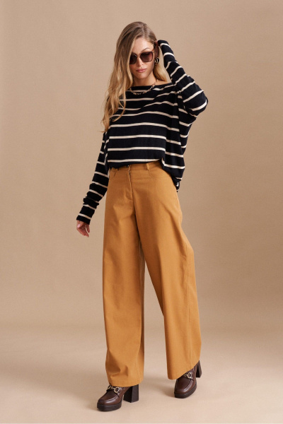 Джемпер ELLETTO 3747 черно-бежевый - фото 8