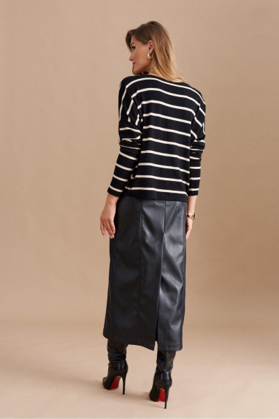 Джемпер ELLETTO 3747 черно-бежевый - фото 4