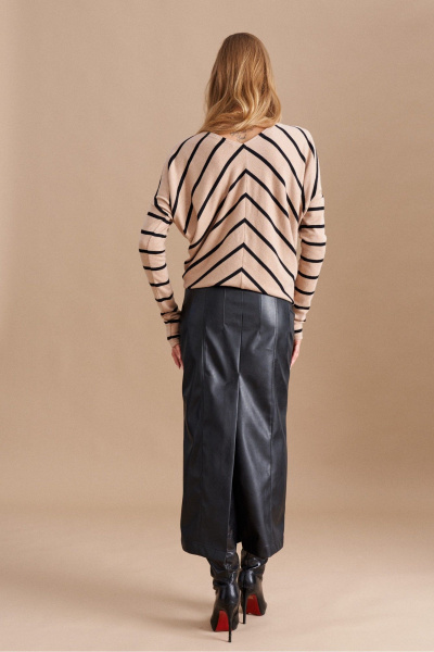 Джемпер ELLETTO 3747 бежево-черный - фото 5