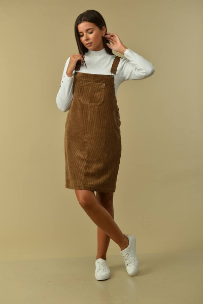 Водолазка с сарафаном из текстиля и трикотажа для демисезона Sharm-Art 2019/3 - фото 1