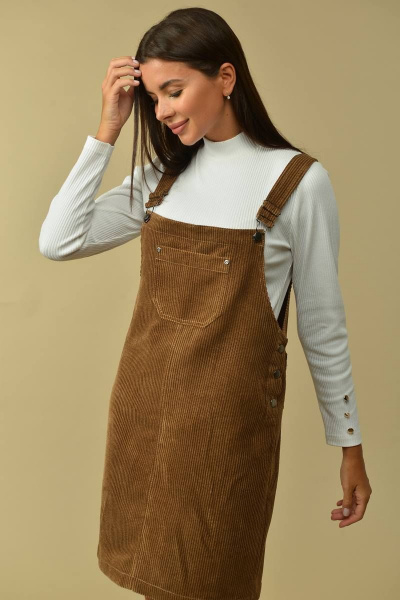 Водолазка с сарафаном из текстиля и трикотажа для демисезона Sharm-Art 2019/3 - фото 2