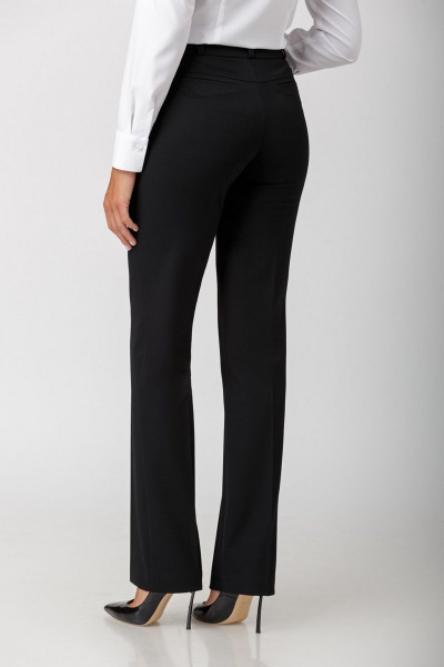 Прямые брюки со стрелками и высокой посадкой IVARI 302 черный - фото 3