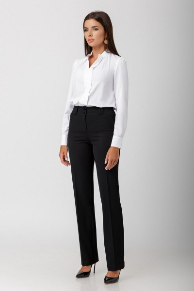 Прямые брюки со стрелками и высокой посадкой IVARI 302 черный - фото 1