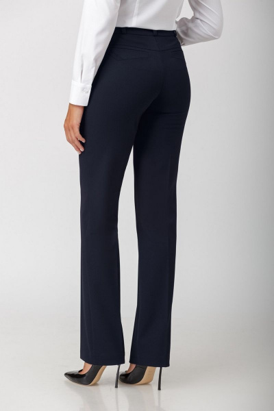 Брюки прямого кроя со стрелками и средней посадкой IVARI 302 синий - фото 3