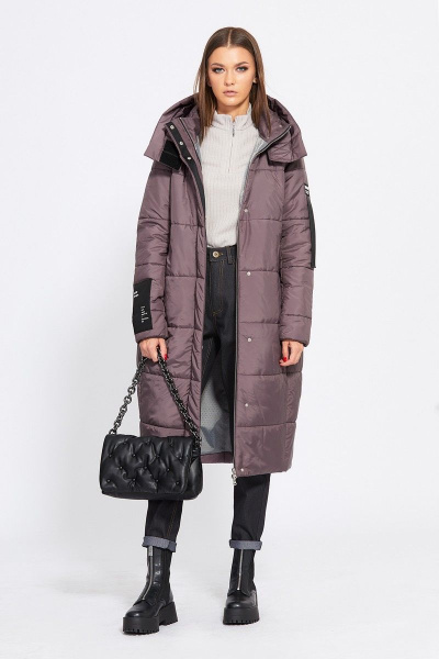 Пальто EOLA 1915 серо-фиолетовый - фото 2