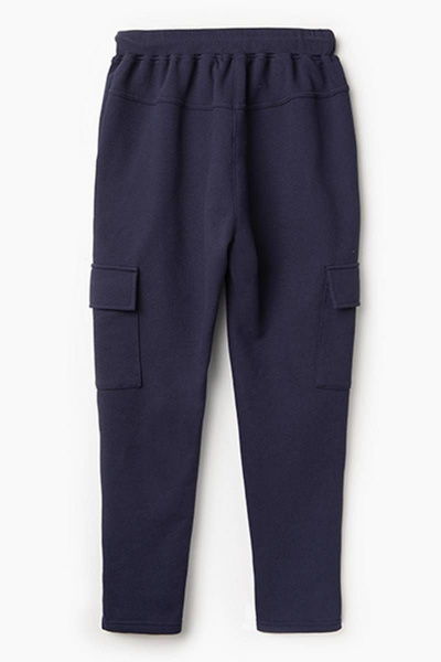 Трикотажные брюки с асимметричным низом и карманами Bell Bimbo 202160 т.синий - фото 2