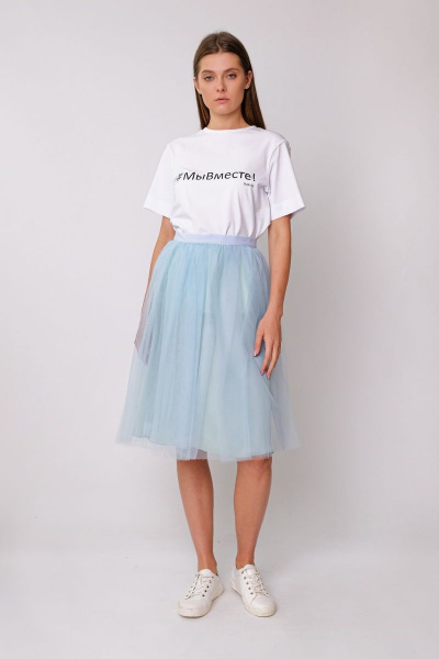 Юбка на каждый день в стиле лето из текстиля BURVIN 6119-21 1 - фото 1