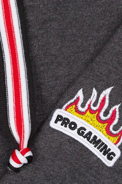 Свободный жакет с капюшоном и принтом из трикотажа Bell Bimbo 192149 графит меланж - фото 5