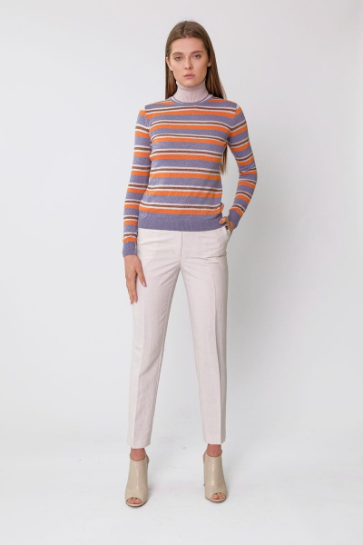 Свитер демисезонный синий трикотаж хлопок BURVIN 7002-85 1 - фото 1