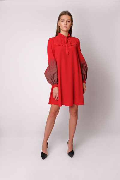 платье длинное с вырезом капля из текстиля BURVIN 7281-81 2 - фото 1