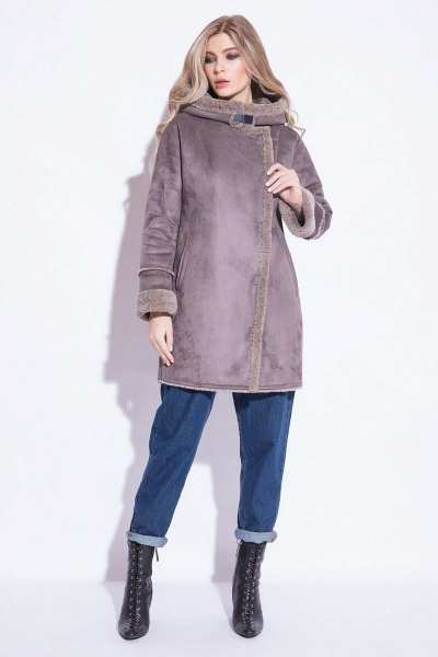 Дубленка ElectraStyle 3-0015/1-316/3161 тем латте - фото 1