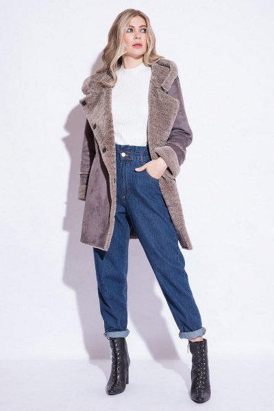 Дубленка ElectraStyle 3-0015/1-316/3161 тем латте - фото 3