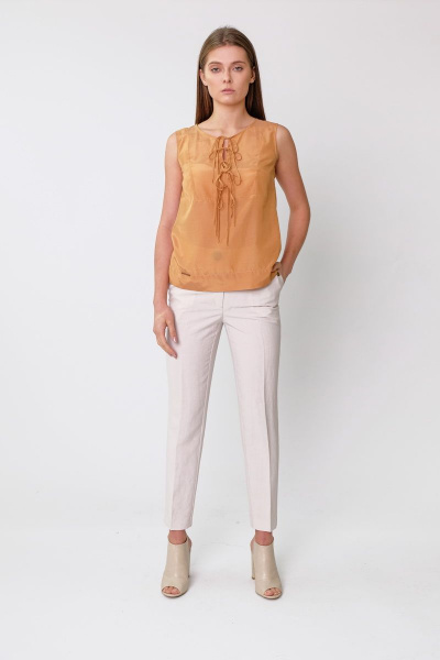 Блуза из текстиля, на каждый день, демисезон BURVIN 7425-51 1 - фото 1