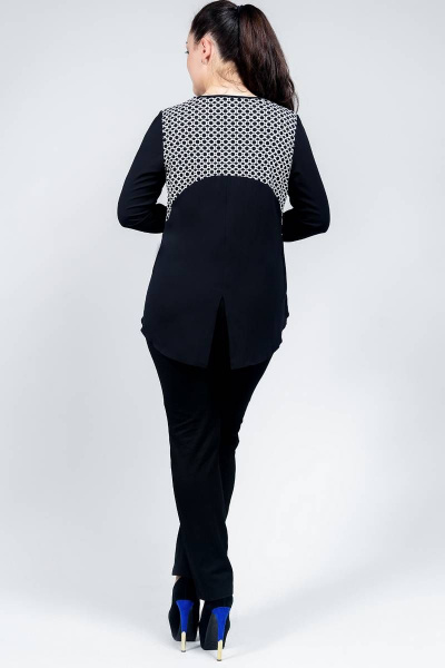 Джемпер La rouge 28299 черно-белый-набивной - фото 4