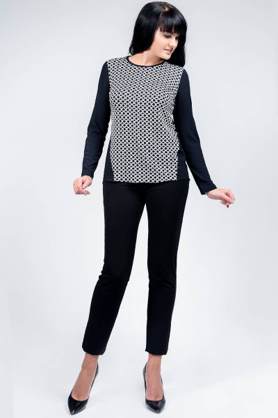 Джемпер La rouge 28299 черно-белый-набивной - фото 2