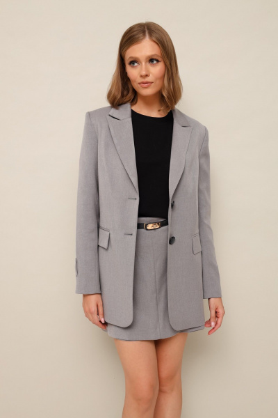 Комплект из жакета и юбки-шорт из текстиля PUR PUR 11-306 - фото 4