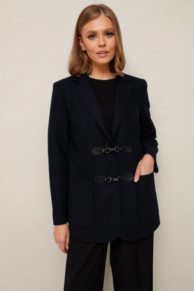 Жакет деловой полуприлегающий из текстиля на осень PUR PUR 11-318/1 - фото 1