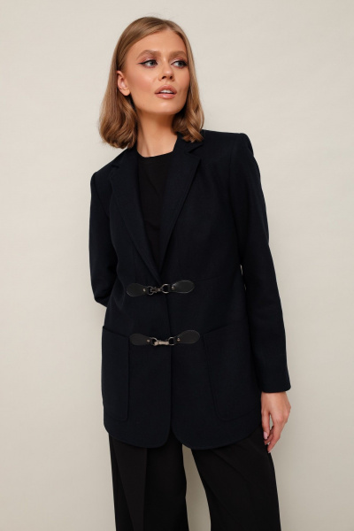 Жакет деловой полуприлегающий из текстиля на осень PUR PUR 11-318/1 - фото 2