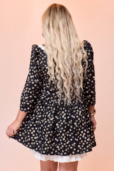 Демисезонное платье-юбка из хлопка с кружевной рюшей и рюшами Sisters Solonko П-2 - фото 6