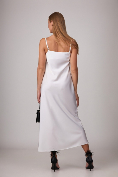 Комбинированный брючный костюм с атласом и оверсайз жакетом Rosheli 836 - фото 4