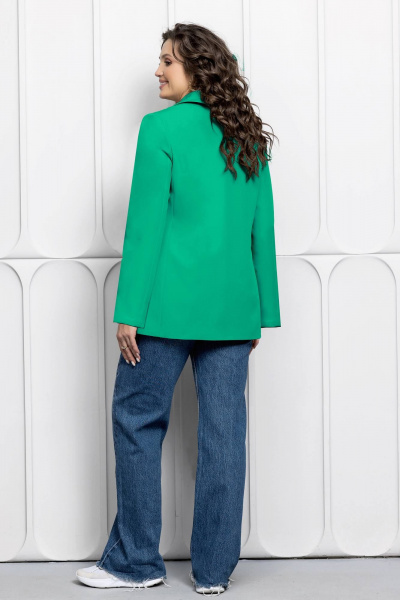 Жакет с анималистичным принтом и классическим кроем Gold Style 2661 зеленый - фото 8