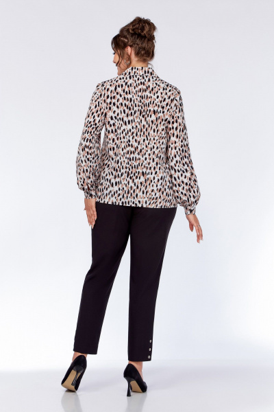 Блуза из вискозы с деталями на воротнике и рукавах Swallow 771 - фото 10