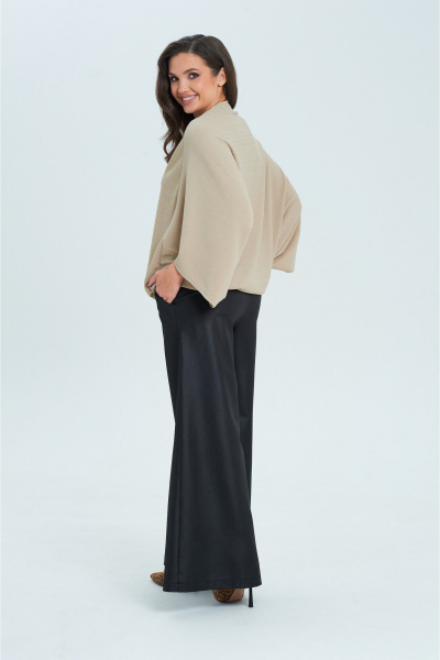 Широкие брюки палаццо с поясом и свободным силуэтом AXXA 71594 - фото 6