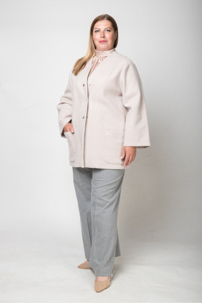 Жакет-кардиган из трикотажа с накладными карманами Shymoda 423-24 - фото 2