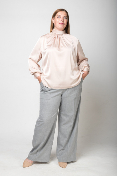 Свободные брюки из вискозы с эластичным поясом Shymoda 355-24 - фото 1