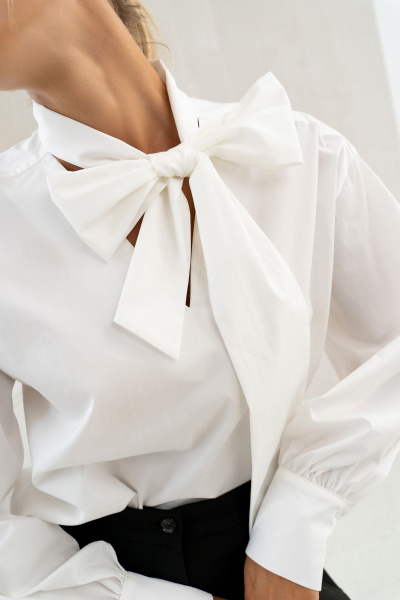 Блуза свободного силуэта с А-образным воротником SILVERSPICE S-6415 - фото 6