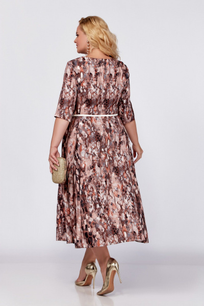 Платье прилегающего силуэта с рельефами и расклешенной юбкой Swallow 765 - фото 6