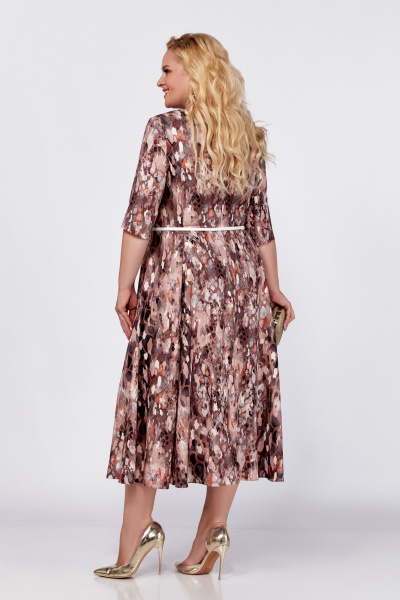 Платье прилегающего силуэта с рельефами и расклешенной юбкой Swallow 765 - фото 5