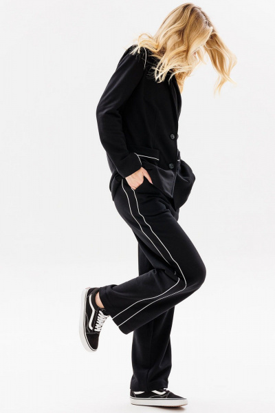 Брюки с классической посадкой, кантом и эластичным поясом GO F2081/40-02. 170-176 - фото 2