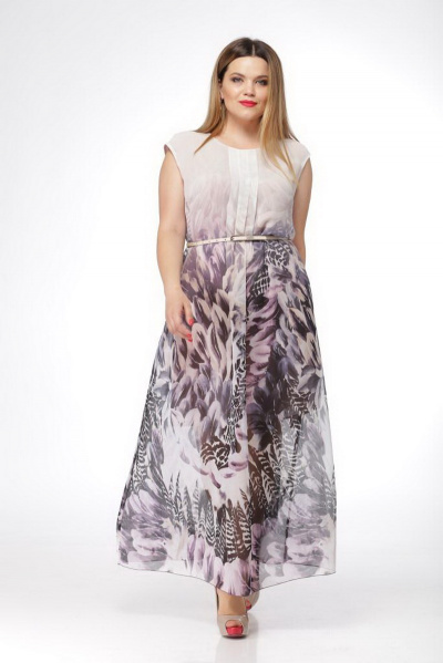 Летнее платье из текстиля и шелка с бантовой складкой Djerza 1339А - фото 2