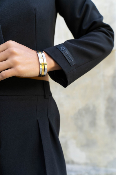 Кроп-жакет с вытачками и декоративной нашивкой для офиса SILVERSPICE S-1419 - фото 3