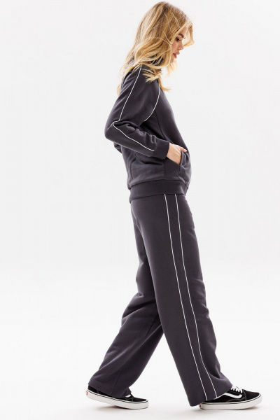 Брюки в стиле casual с контрастными кантом и карманами GO F2081/30-03. 164-170 - фото 3