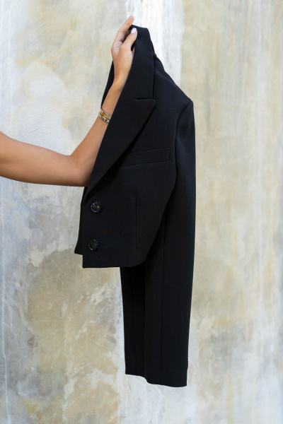 Кроп-жакет укороченный на подкладке с лацканом SILVERSPICE S-2424 - фото 6