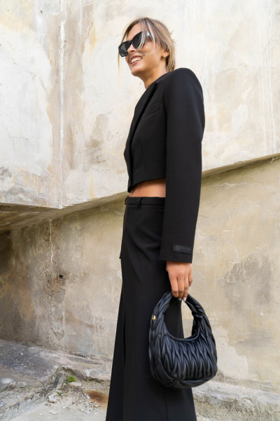 Костюм с укороченным кроп-жакетом и макси юбкой SILVERSPICE S-1420 - фото 9