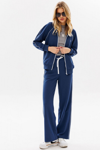 Комплект из брюк и худи в спортивном стиле с вышивкой GO F3081/20-01. 170-176 - фото 1
