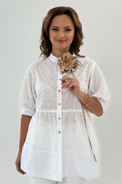 Бижутерная брошь из текстиля с ручной вышивкой Condra 19016 бронзовый - фото 6