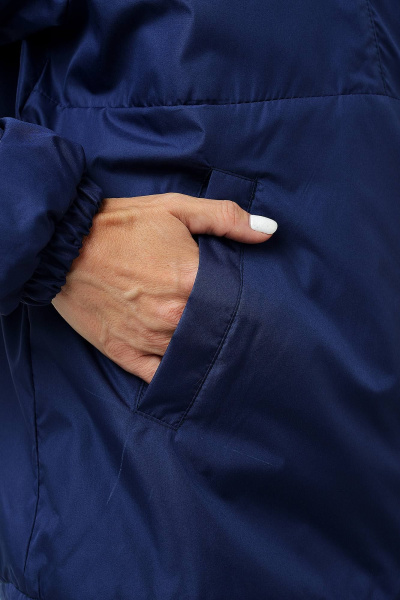 Голубой демисезонный анорак из плащёвой ткани с капюшоном и утеплителем MT.Style 249761164 - фото 8