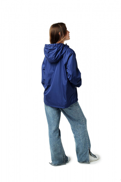 Голубой демисезонный анорак из плащёвой ткани с капюшоном и утеплителем MT.Style 249761164 - фото 4