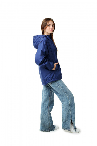 Голубой демисезонный анорак из плащёвой ткани с капюшоном и утеплителем MT.Style 249761164 - фото 3