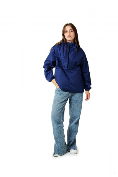 Голубой демисезонный анорак из плащёвой ткани с капюшоном и утеплителем MT.Style 249761164 - фото 2