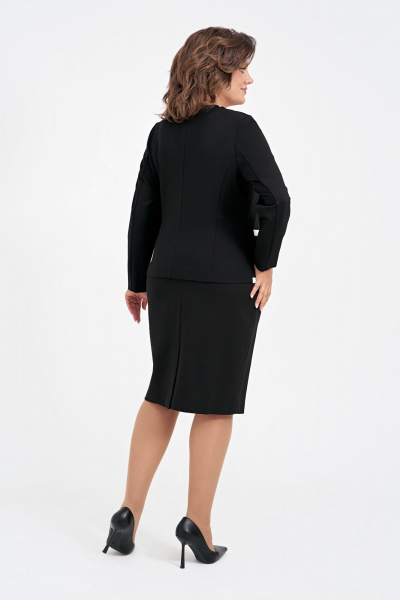 Деловой костюм из трикотажа с жакетом и юбкой на подкладке IVA 1493 - фото 2