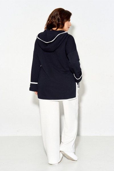 Спортивный костюм из футера с капюшоном и свободными брюками IVA 1573 - фото 9