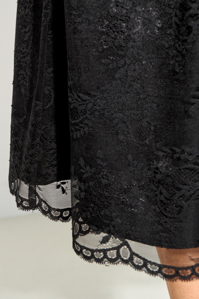 Платье с кружевом и съемным поясом из текстильной ткани IVA 1618 - фото 6