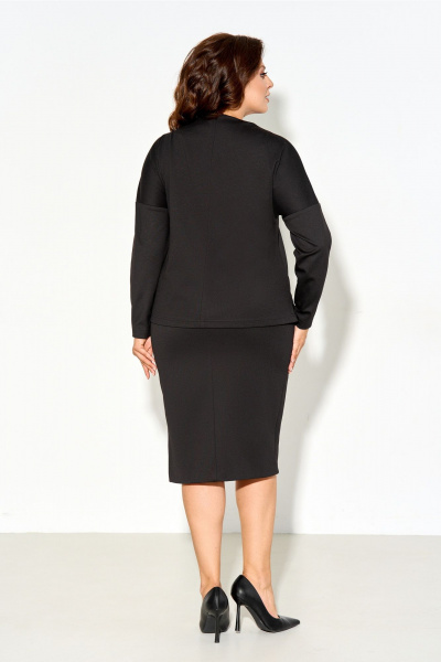 Костюм из трикотажа с джемпером и юбкой с бусинами IVA 1625 - фото 2