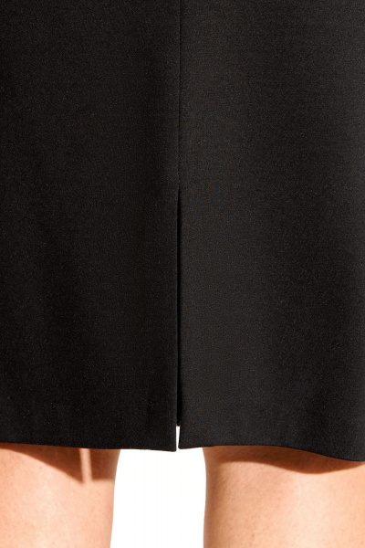 Черный костюм с юбкой-карандаш и застежкой на молнию IVA 1626 - фото 6